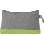 Poly canvas toiletbag, with zipper., lime