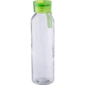 Glass drinking bottle (500 ml) Anouk, lime (Water bottles)