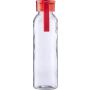 Glass drinking bottle (500 ml) Anouk, red