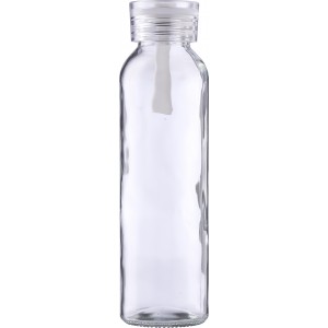 Glass drinking bottle (500 ml) Anouk, white (Water bottles)