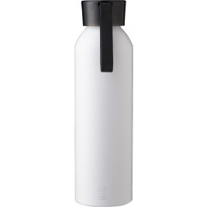 Recycled aluminium bottle (650 ml) Ariana, black (Water bottles)