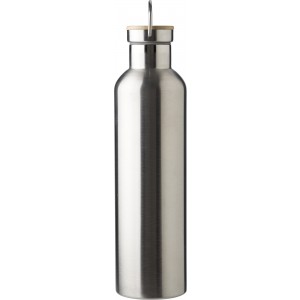 Stainless steel double walled bottle Damien, silver (Water bottles)