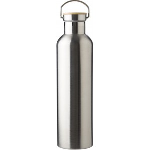 Stainless steel double walled bottle Damien, silver (Water bottles)