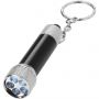 Draco LED keychain light, solid black,Silver