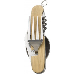 Bamboo multifunctional cutlery set Ainsley, brown (Wood kitchen equipments)