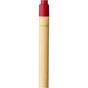 Berk recycled carton and corn plastic ballpoint pen, Red (Wooden, bamboo, carton pen)