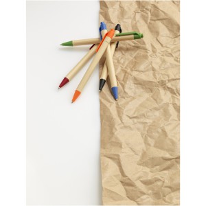Berk recycled carton and corn plastic ballpoint pen, solid b (Wooden, bamboo, carton pen)
