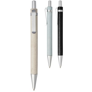 Tidore wheat straw click action ballpoint pen -  BK Ink, sol (Wooden, bamboo, carton pen)