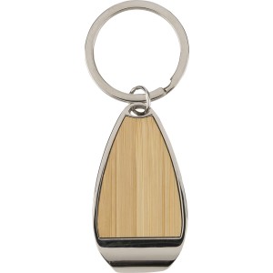 Zinc alloy keychain Aria, brown