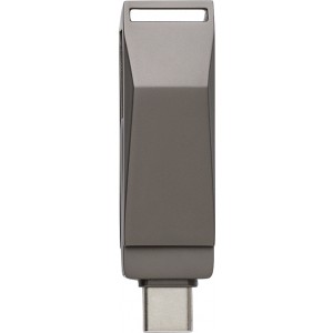 Zinc alloy USB stick Dorian, gun metal (Pendrives)