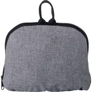 300D Two Tone foldable drawstring backpack Camilla, Grey/Sil (Backpacks)