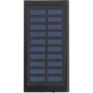 ABS and aluminium solar charger Adriana, black (Powerbanks)