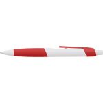 ABS ballpen with rubber grip Devon, red (593476-08)