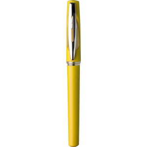 ABS ink pen Karin, yellow (Plastic pen)