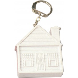 ABS key holder tape measure Dane, white (Keychains)