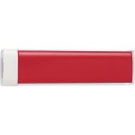 ABS power bank with 2200mAh Li-ion battery, red (4200-08)