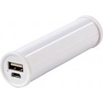 ABS power bank with Li-ion battery 2200mAh, white (7074-02)