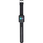 ABS smart watch with silicone wrist band, black (8188-01)