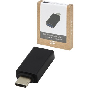 ADAPT aluminum USB-C to USB-A 3.0 adapter, Solid black (Eletronics cables, adapters)