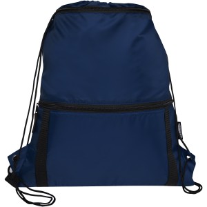 Adventure recycled insulated drawstring bag 9L, Navy (Backpacks)