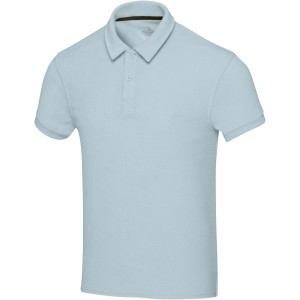 Akoya recycled terry unisex polo, Cloud Blue