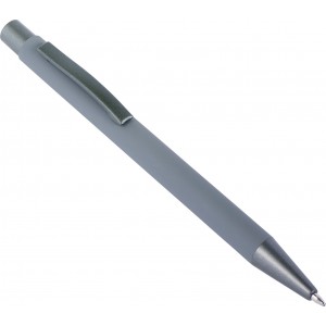 Aluminium ballpen Emmett, grey (Plastic pen)