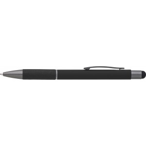 Aluminium ballpen Jett, black (Wooden, bamboo, carton pen)