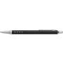 Aluminium ballpen with shiny chromed plastic pusher, black