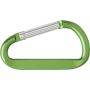 Aluminium carabiner key chain Guilermo, light green