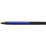 Aluminium click-action ballpoint pen, blue (7984-05)