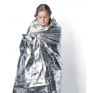 Aluminium emergency blanket Cecilia, silver (Healthcare items)