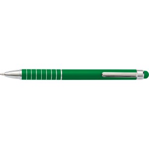 Aluminium lacquered ballpen Oliver, green (Metallic pen)