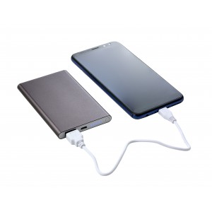 Aluminium power bank Ezra, gun metal (Powerbanks)