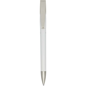 Ana recycled plastic ballpoint pen, White (Plastic pen)