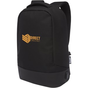 Cover RPET anti-theft backpack, Solid black (Backpacks)