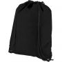 Evergreen non-woven drawstring backpack, solid black