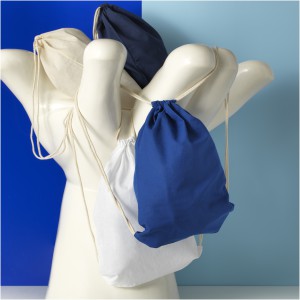 Oregon 100 g/m2 cotton drawstring backpack, Grey (Backpacks)