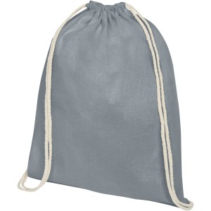 Oregon 100 g/m2 cotton drawstring backpack, Grey (Backpacks)