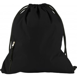 Pongee (190T) drawstring backpack Elise, black (Backpacks)