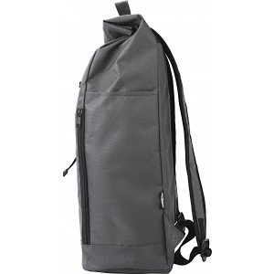 RPET polyester (600D) rolltop backpack Evie, grey (Backpacks)