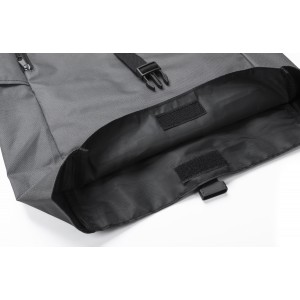 RPET polyester (600D) rolltop backpack Evie, grey (Backpacks)