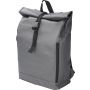 RPET polyester (600D) rolltop backpack Evie, grey