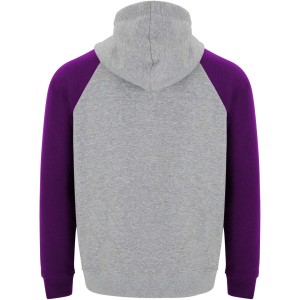 Badet kids two-tone hoodie, Heather grey, Purple (Pullovers)