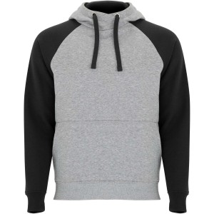 Badet unisex two-tone hoodie, Heather grey, Black
