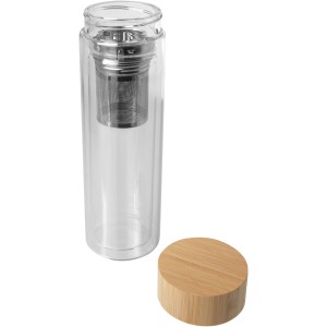 Bailey 400 ml borsilicate glass infuser bottle with bamboo l (Glasses)