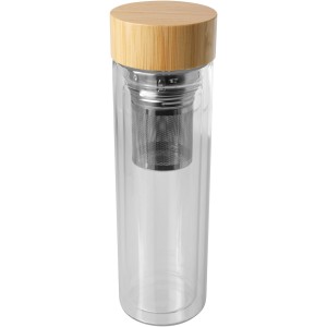 Bailey 400 ml borsilicate glass infuser bottle with bamboo l (Glasses)