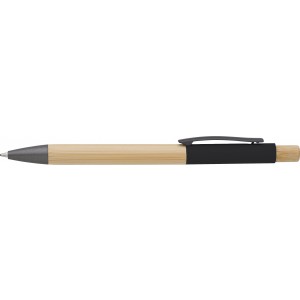 Bamboo ballpen Cesar, black (Wooden, bamboo, carton pen)