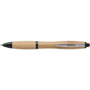 Bamboo ballpen Hetty, black (Wooden, bamboo, carton pen)