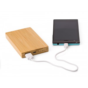 Bamboo power bank Ruby, brown (Powerbanks)