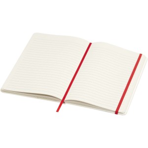 Bass A5 recycled hard cover notebook with lined pages, Red (Notebooks)